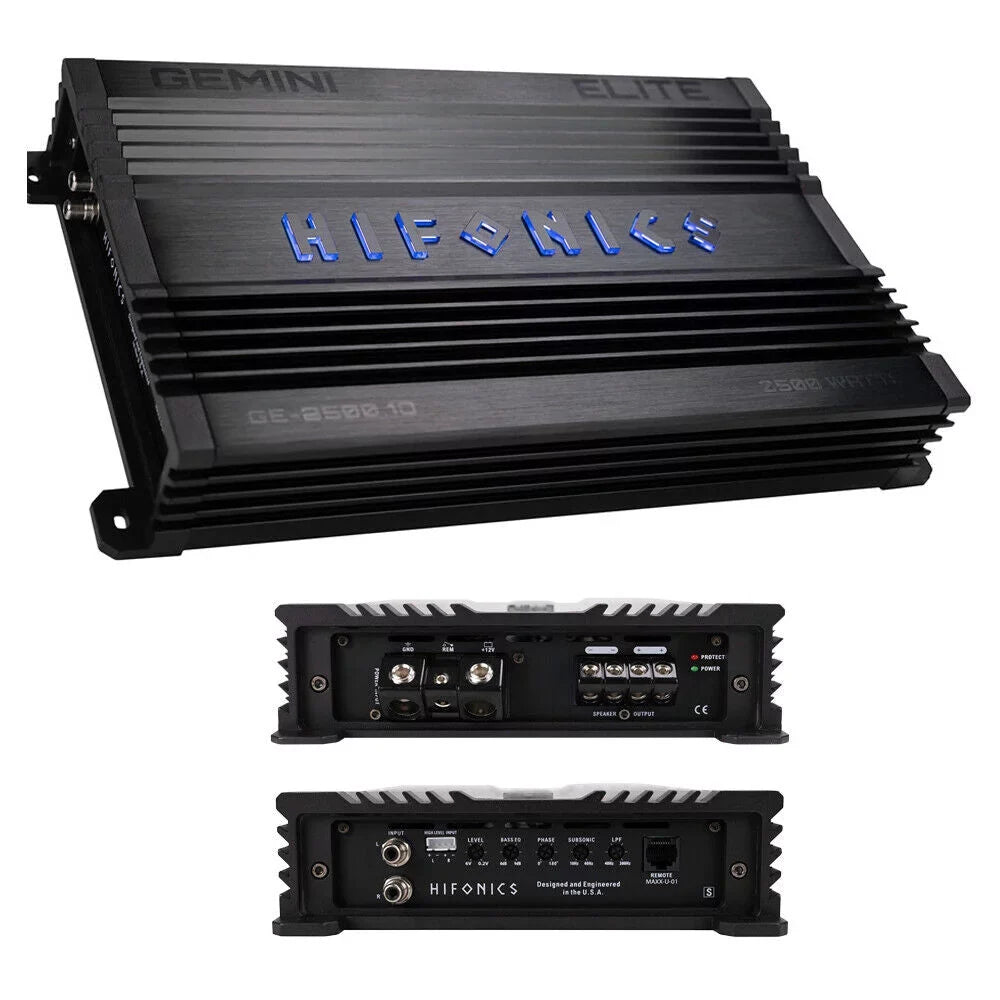 Mono Watts GE2000.1D Car 2000 Amplifier Elite Hifonics Hifonics Subwoofer GEMINI Audio