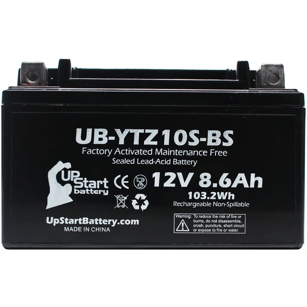 Activated, 2011 Yamaha YZF-R6 8.6Ah, UB-YTZ10S-BS 600CC Replacement Battery Free, Maintenance (excl. 2-Pack R6S) Battery Factory Motorcycle - 12V, UpStart
