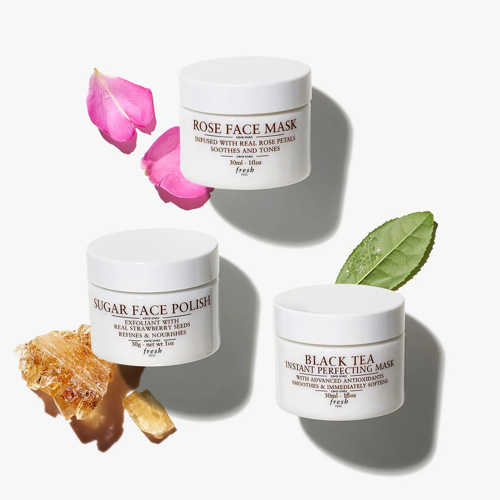 (Gift Gift Tea, Antioxidants Rose Face Essentials Polish, Face Facial Sugar *EN Mask, Fresh Face Set, Advanced 3 Masks: Black Set, Pack) Mask
