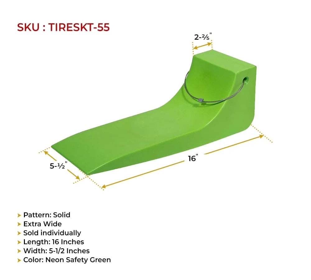 for Skates - (High Flat Heavy-Duty Safety Tire Skates Tow Pack) Rollback, Green Safety for Hauler, Car Tire Truck 16"x5.5" Visibility) Neon (4 Wrecker, Carrier Bed,