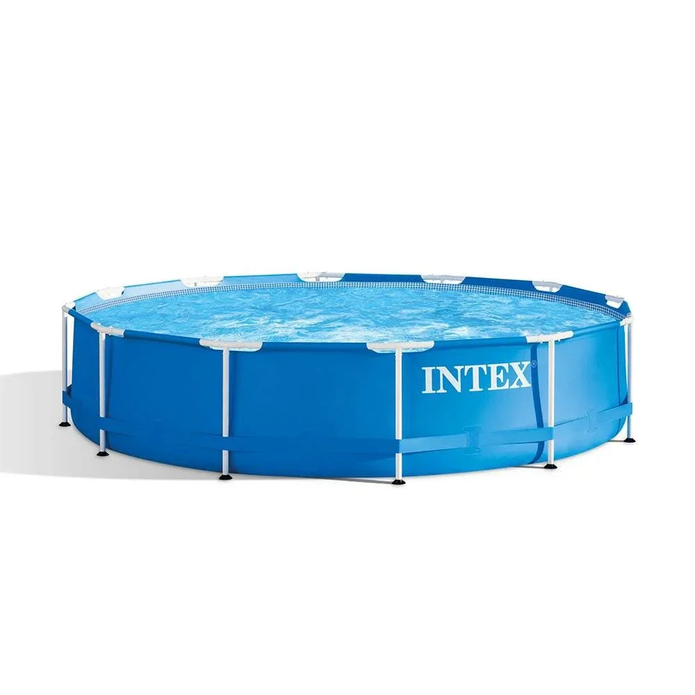 Inches Frame 12 Metal Box) x Pack) Pool 30 (Open Intex Foot (2