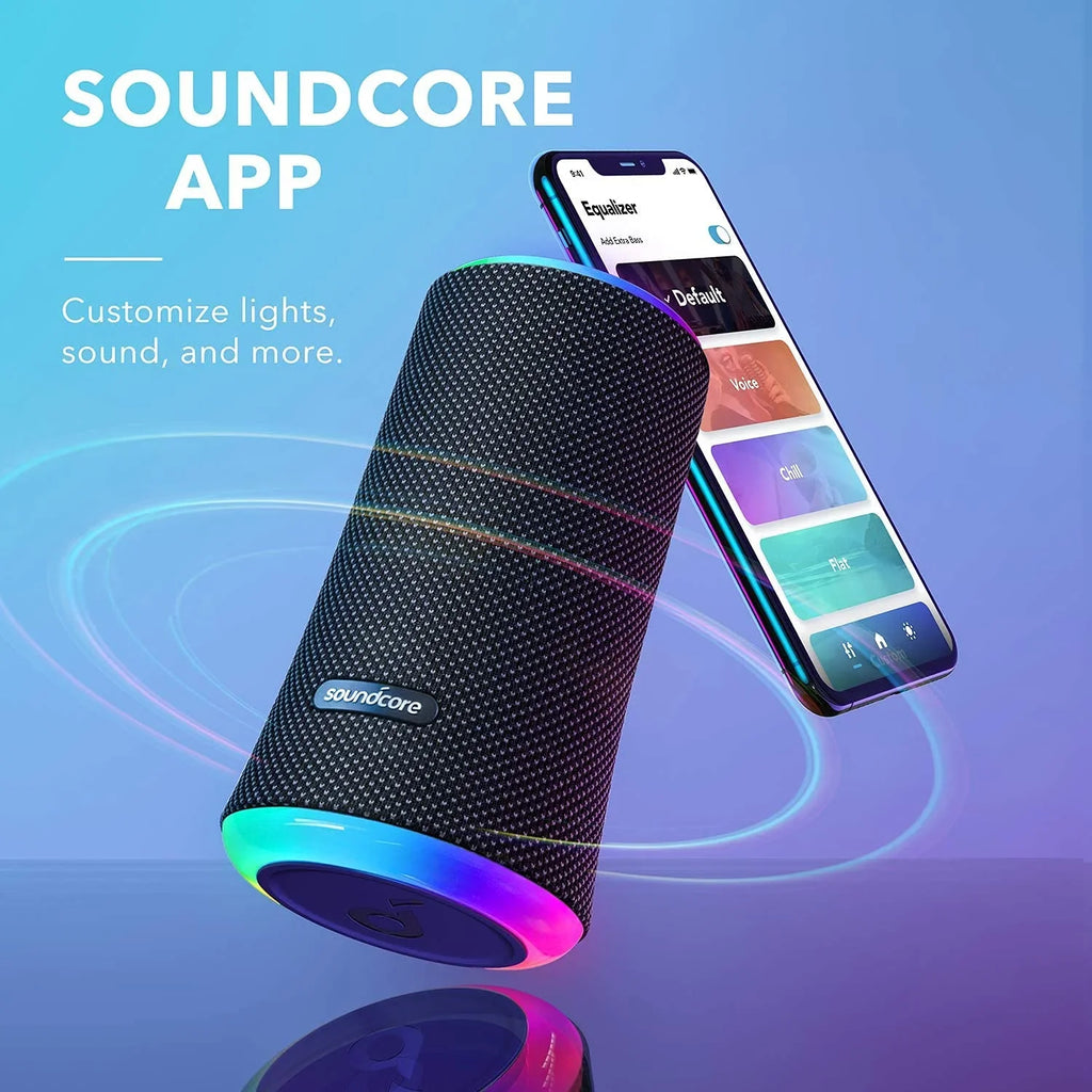 Anker Black Waterproof (Refurbished) Bluetooth Speaker Wireless 2 Flare by Restored Soundcore Portable