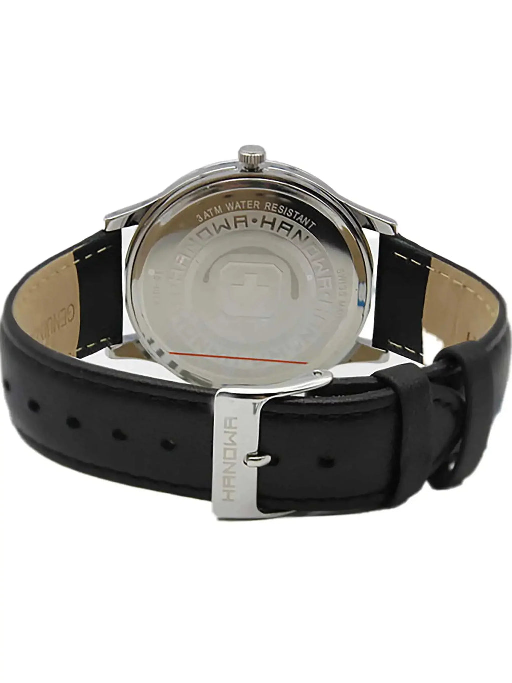 16-4075.04.007 Stainless Watch Pure Hanowa Dial Quartz Black Steel Mens