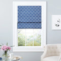 31"x64", Trellis Exclusive Roman Total Indigo Montague Home Blackout Shade,