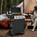 3 Kaireey Gas Propane BTU Stainless Burner BBQ Patio Garden Barbecue Shelves Foldable with Grill, Two 30,000 Grill Steel
