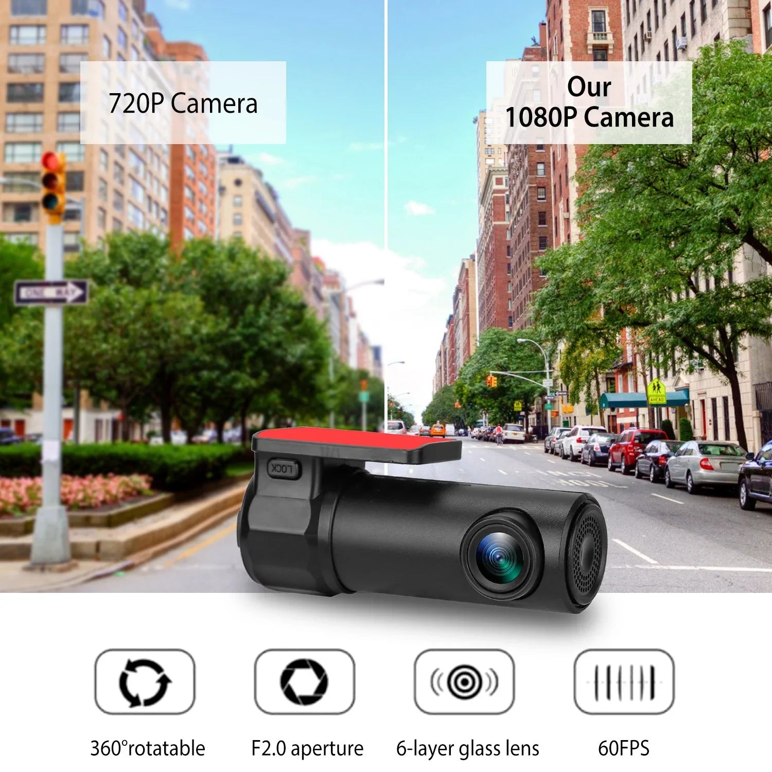 170¡ã Looping WiFi 1080P Lighter iMounTEK HD with Recording Recorder App Cable Car Dash DVR G-sensor Cigarette 11.2ft Camera Cam Wifi
