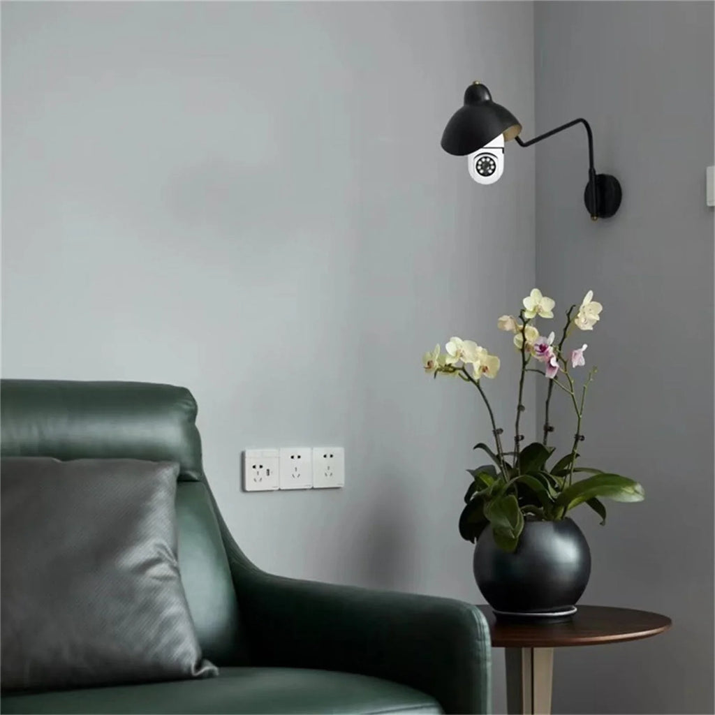 Wireless Bulb Camera, Security Night Monitor Security 1080P Infrared &5G HD Light Vision, 2.4G 2PCS IP Cam (Supports Camera, Wi-Fi) White WIFI E27 with