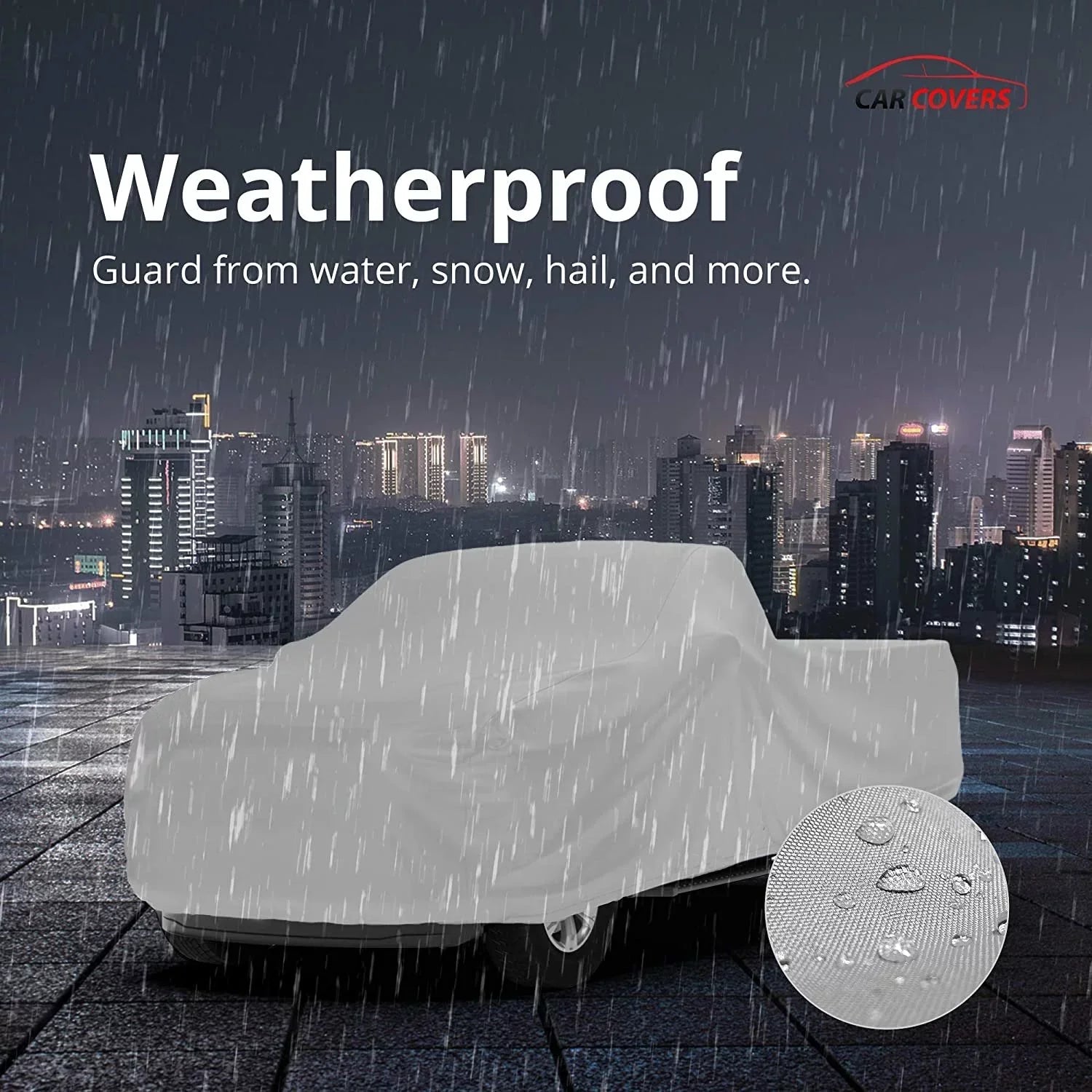 '- Rain, Cab Hail, & Lock, Wind Indoor Sun Cable - Bag Ford Shell Weatherproof & F-Series - Outdoor with Straps Color Gray Snow, 1990-2021 Truck Theft Cover Regular & 6.5' Compatible Outdoor