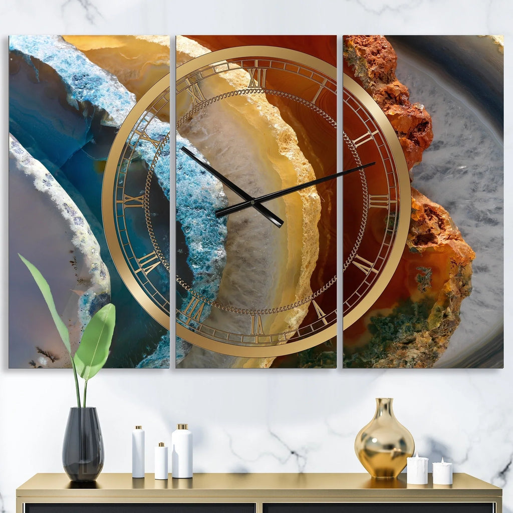 Clock 36 Large 28 3 - ART high DESIGN 3 in. in. XV' - 'Mineral - Fashion Slice Panels Wall Panels Designart wide x