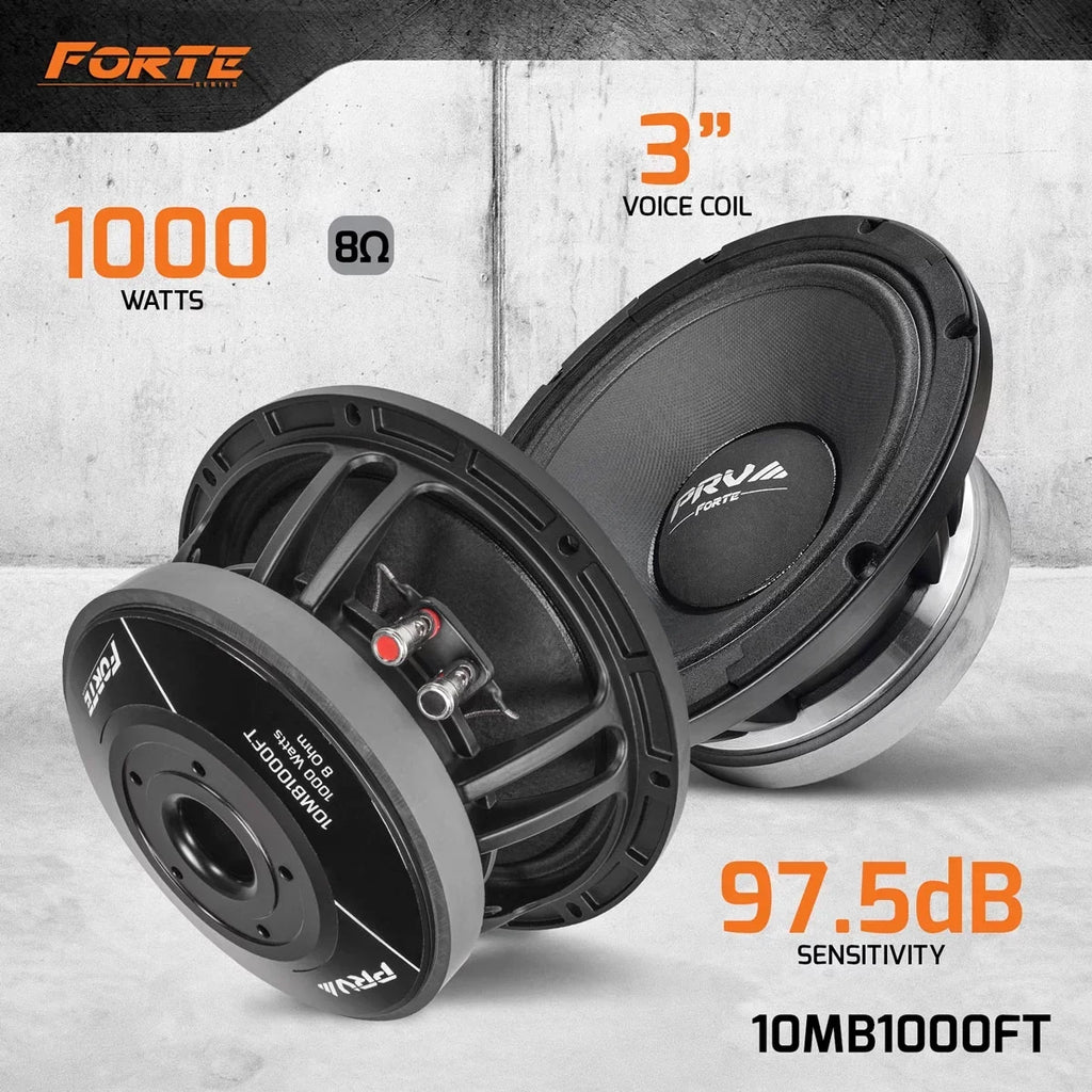 Speakers PRV RMS, Pro Ohm dB Custom for AUDIO Power, Watts 97.5 Mid 500 10 Loudspeaker, Watts Sound (Single) Midbass Speaker 1000 8 Bass Systems, Inch Program 10MB1000FT