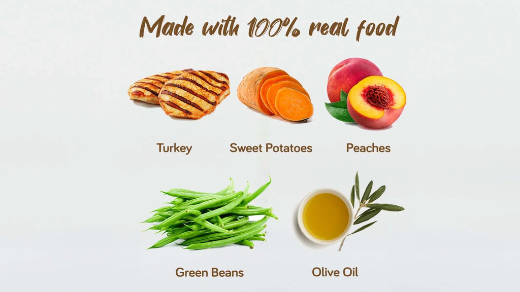 Sweet - Turkey, Meals Tube Real Fed Potatoes People Food Peaches 12) 9.4 (Pack for - Blends Pouch of - Oz &