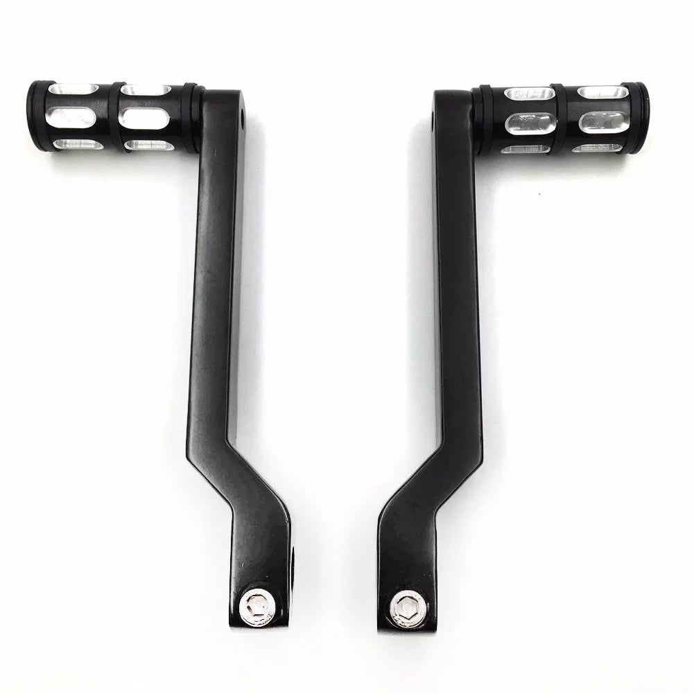 Black HTT- Toe FLSTF Levers Pedal Heel Pegs Shift Aluminum later Harley Motorcycle Davidson w/ Shift 1980 Shifter Fat Style 009C- For and Levers/Gear Boy