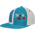 OSFA Hornets Pop Hat Ness Classics & Mitchell Charlotte Men's Hardwood Snapback - Cream