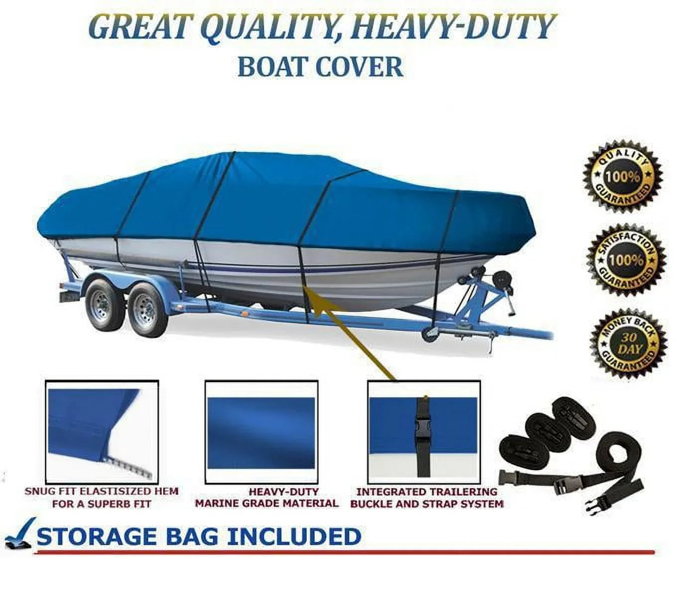 16 YEARS BLUE, SIDEWINDER Compatible SS GREAT BOAT COVER ALL I/O QUALITY for THOMPSON