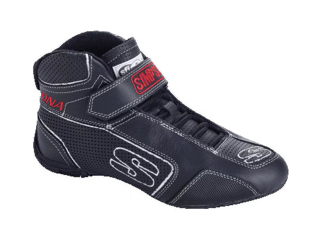 Pair Racing Simpson Racing 12 Adult DNA DA120W Shoes Black/White