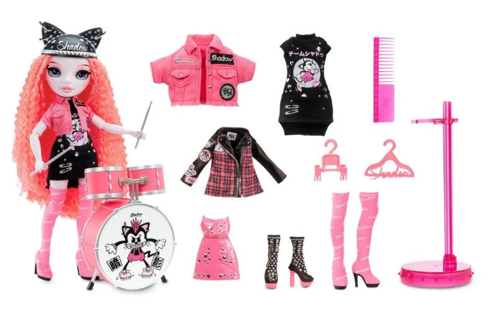 Match Pinkett Doll. Mix & Vision Kids & Old Outfits Collectors Years for Shadow-Mara Accessories Gift (Neon Band 2 Designer Great Rock Pink) High 6-12 Neon Fashion Rainbow Shadow Playset,
