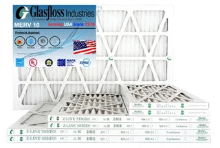 Made Size: 10 18x25x1 inch) - Air x -Qty:12 - 17.5 Filter MERV (Actual Furnace USA - 24.5x7/8 in Glasfloss