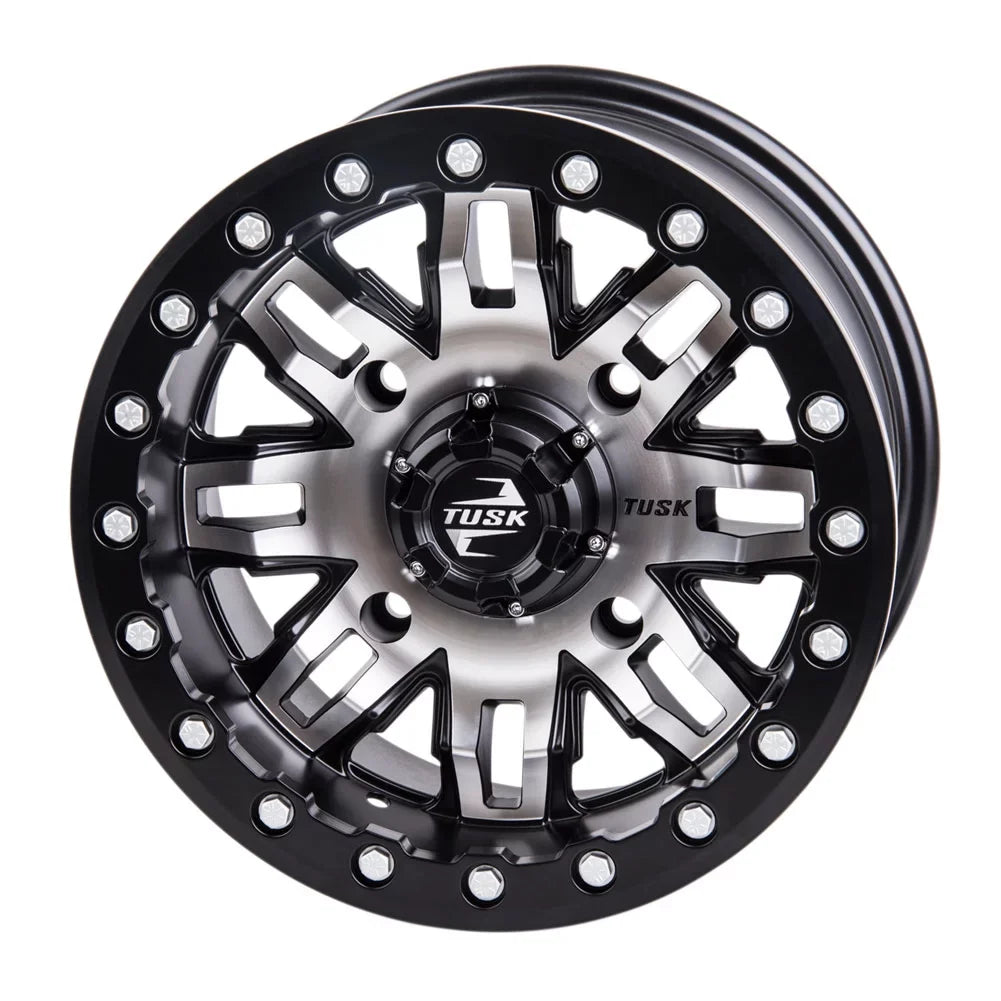 '+ 2 YAMAHA Teton Tusk Wheel Sport 1000 4/156 Machined/Black 4.0 3.0 2022 RMAX 14x7 Beadlock Wolverine For