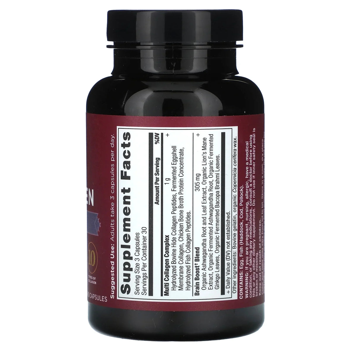 Ancient Collagen 90 Caps Boost Nutrition Multi Brain