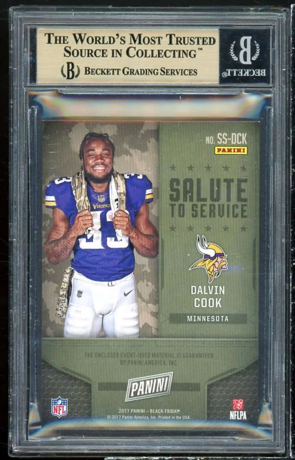 Mem Rookie #DCK To 5/10) BF Dalvin Panini Service 2017 (Ser Cook BGS 9.5 Salute