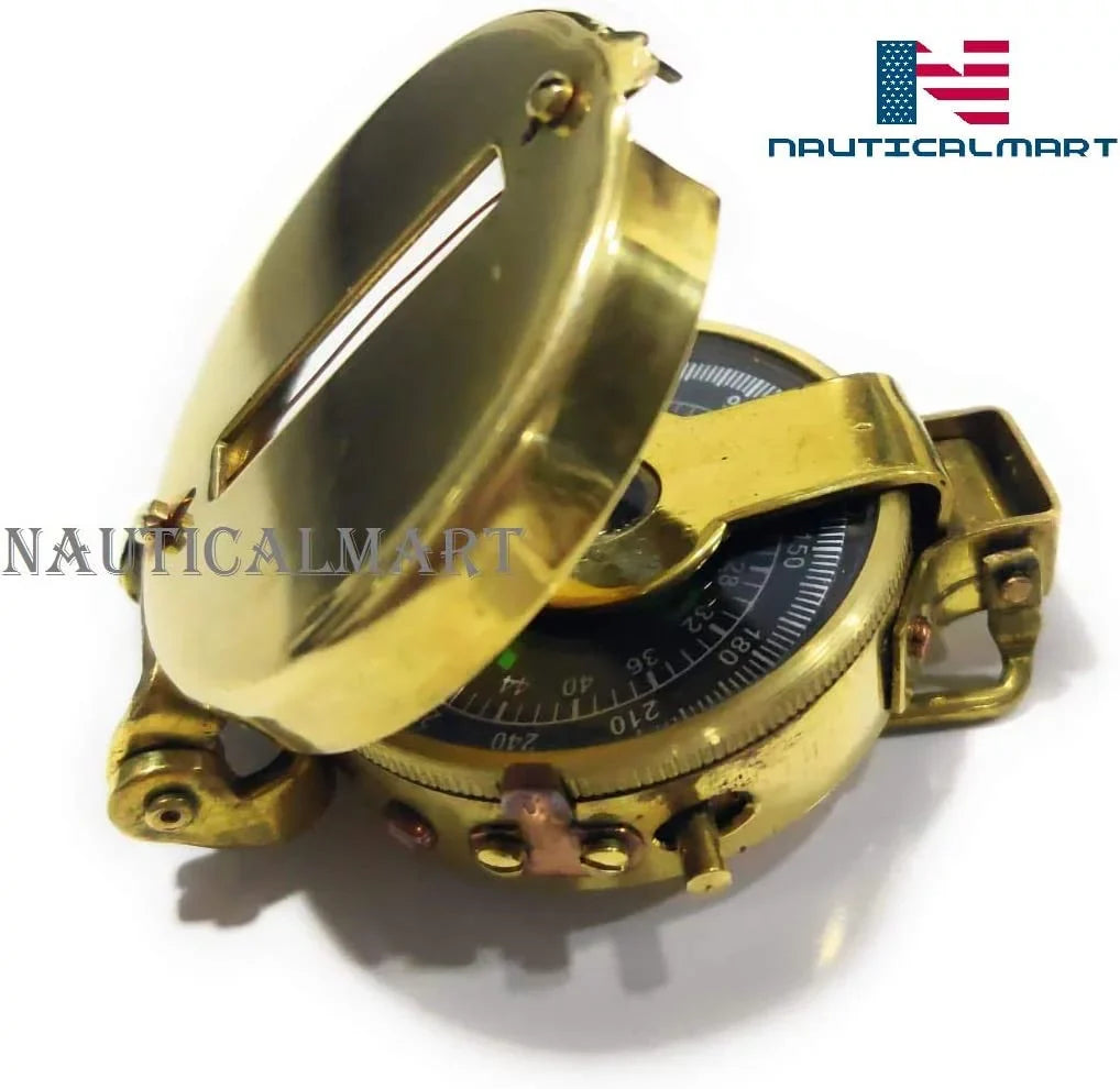 Equipment, Style Old Pocket Camping Military Navigational Camping Travelling Classic Compass Fashioned Brass Outdoor