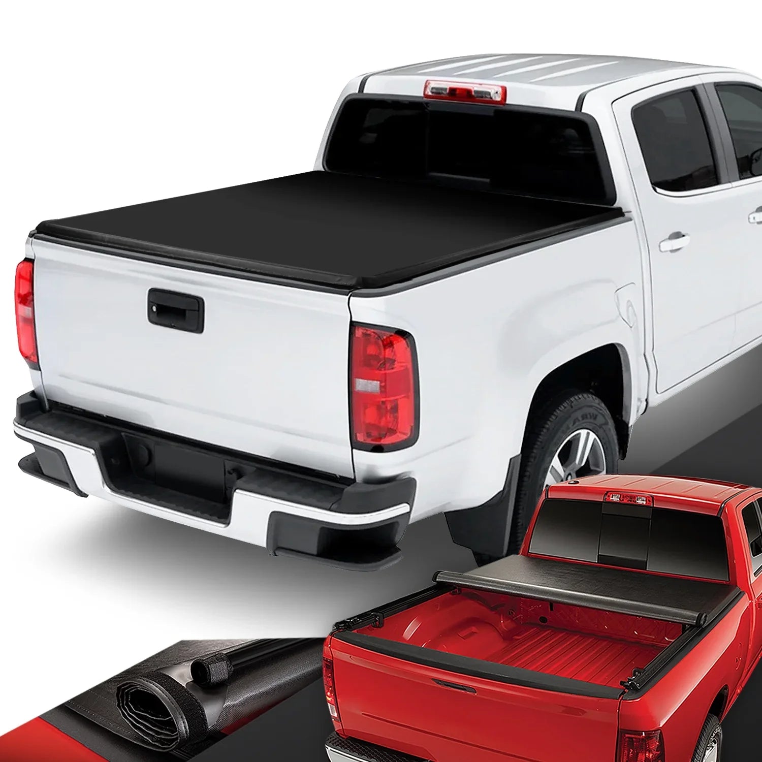 2019 Colorado/GMC Ft Cover Chevy 16-18 for Bed to TTC-RU-043 Motoring Soft Vinyl Tonneau Roll-Up Short 5 Canyon 2015 DNA