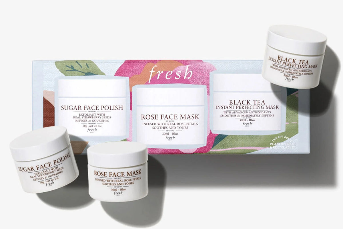 (Gift Gift Tea, Antioxidants Rose Face Essentials Polish, Face Facial Sugar *EN Mask, Fresh Face Set, Advanced 3 Masks: Black Set, Pack) Mask