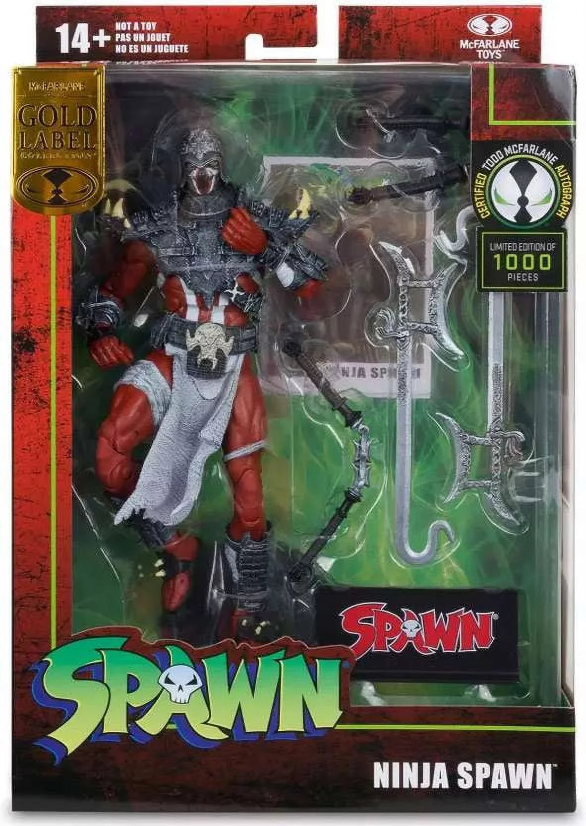 Action Gold (Autographed) Collection McFarlane Label Figure Spawn Ninja