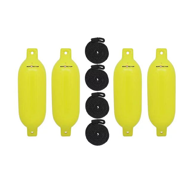 '- Pack 4.5 Boattector Inflatable Fender Neon Orange in. 16 4 Value, of x