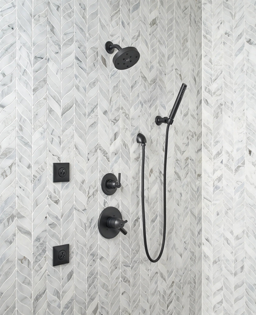 Black Wall Hand Elbow Matte 50560-BL for Delta Shower in