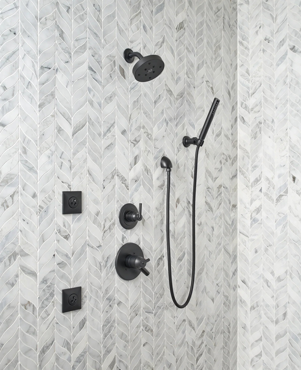 Black Wall Hand Elbow Matte 50560-BL for Delta Shower in