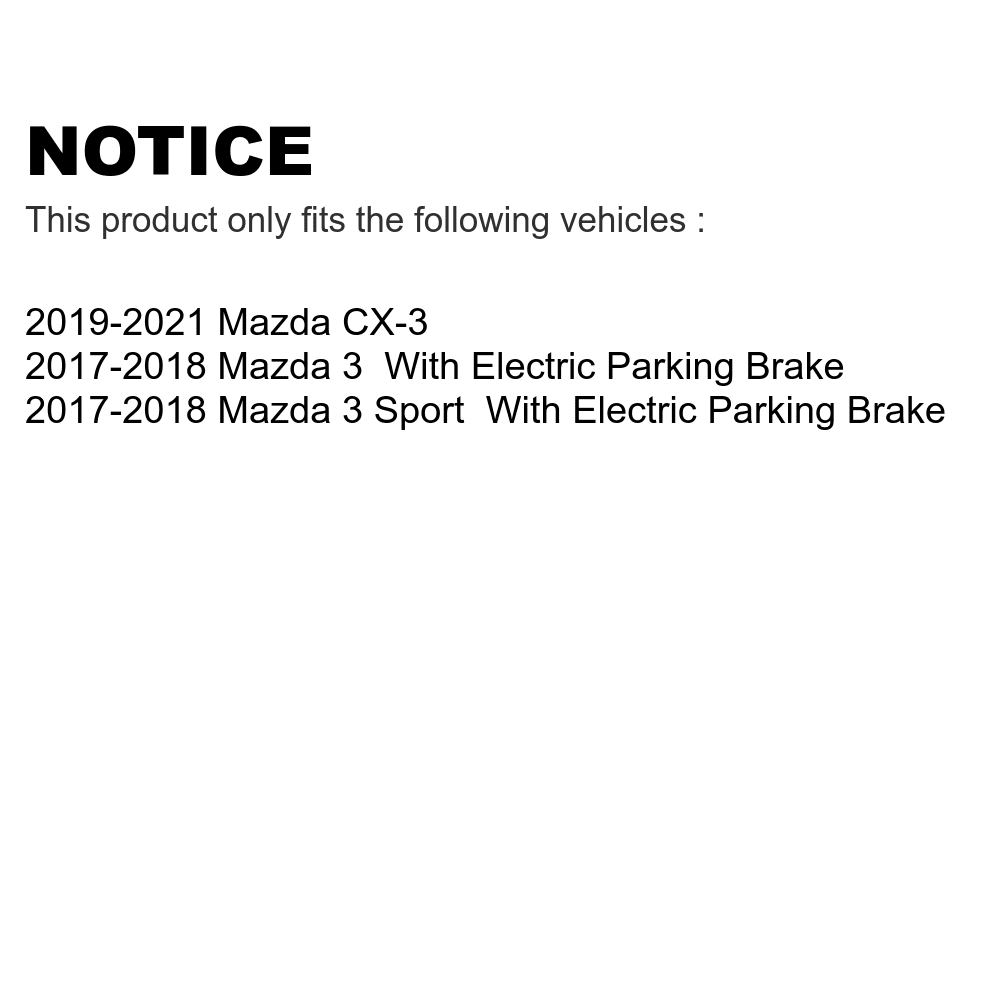 KGF-101781 Sport Rear Rotors Auto - Pads Kit Brake CX-3 Semi-Metallic Transit Coated Mazda And 3 For Disc