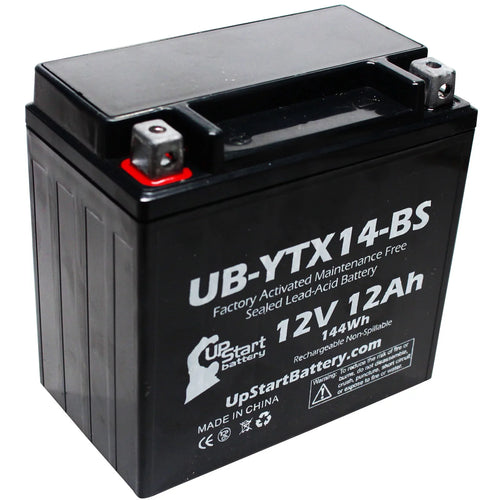 '- Factory Maintenance BMW Activated, 2-Pack GS Replacement 2010 UB-YTX14-BS F800ST, Motorcycle 800 12V, UpStart 12AH, CC Battery Free, Battery