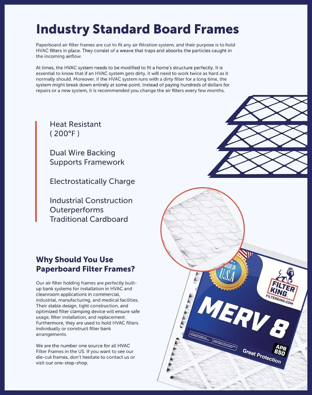Furnace MERV | 9 8 4-PACK MADE Filters Pleated .75" x Actual | | 6.5 x A/C Size: 9x6.5x1a HVAC King IN | Filter Air USA Filter