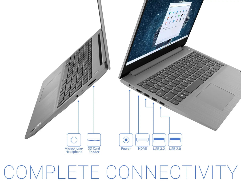 Card Upto Display, Lenovo 15.6" NVMe 3i 256GB FHD Reader, Laptop, 4.1GHz, HDMI, Core Pro SSD, 11 i3-1115G4 Intel IdeaPad S RAM, 12GB Windows Wi-Fi, Bluetooth,