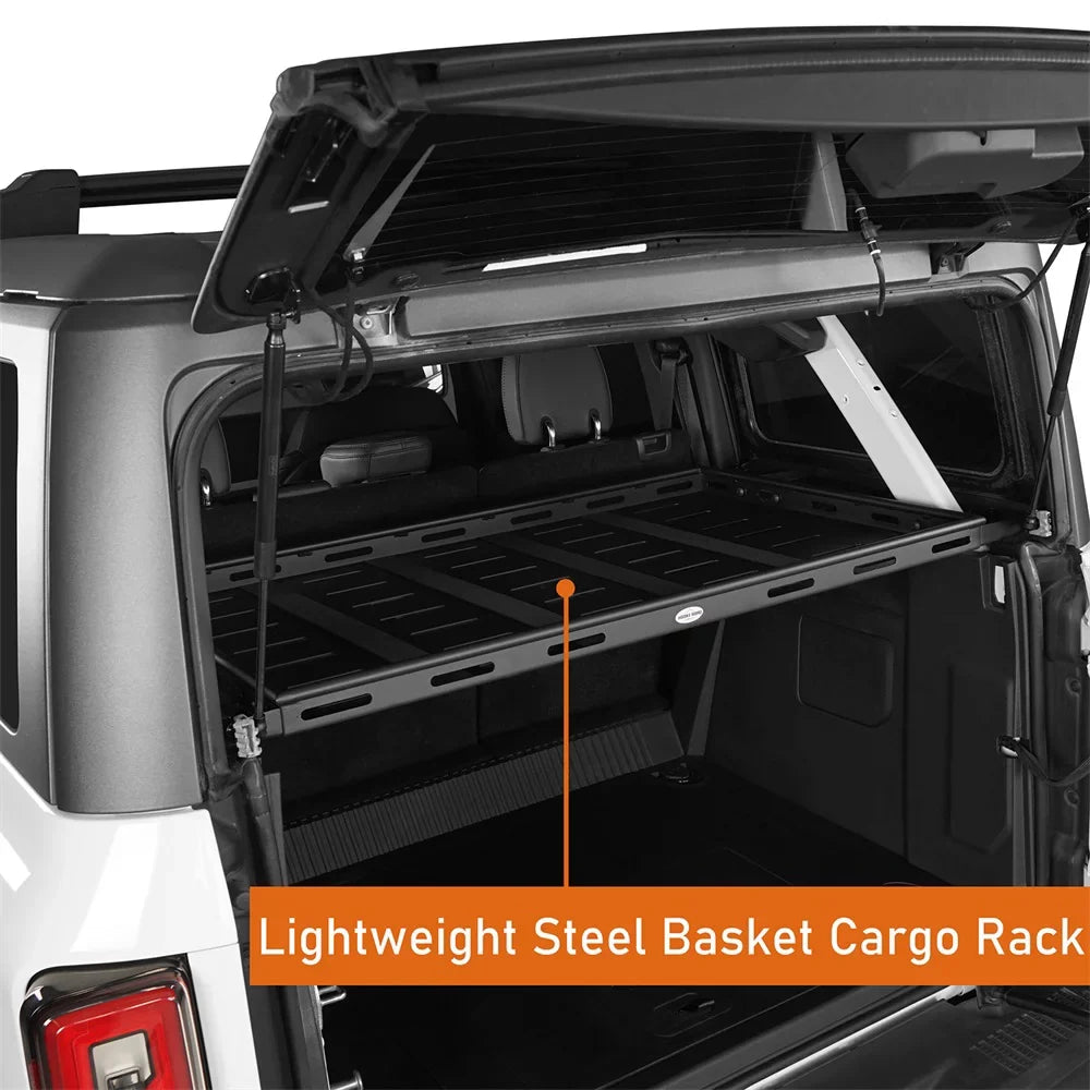 Door 4 2023 2022 Cargo Ford Bronco Hooke Road Storage Rack Rear 2021 for Hardtops Basket