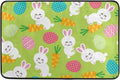 Rabbit Doormat Non Indoor On for Wellsay Outdoor Green 23.6 Floor with Slip Bathroom 15.7 x Entrance Eggs Rugs Mat Carrot Kitchen Entryway Lightweight Cute inches