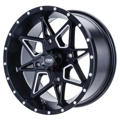 Kawasaki 4/137 5.0 Tornado Black FORCE 14x7 ITP + for 650 2005-2011 Wheel BRUTE 4x4 2.0 Matte