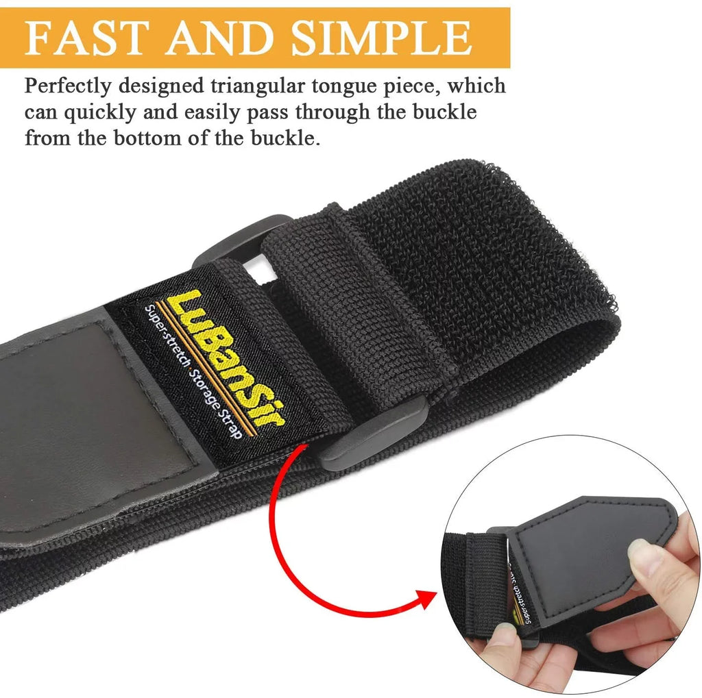 12" and Rope Cord Hook Loop x (8 Strap Storage Wrap, Elastic Extension Cord, Straps, Cinch Cable, for Pack) 2"