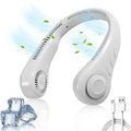 HESHENG USB Mini Fan Cooler For Fan Portable Home , Adjustable Bladeless Office Neckband Hanging Speed Neck Outdoor 3 Rechargeable