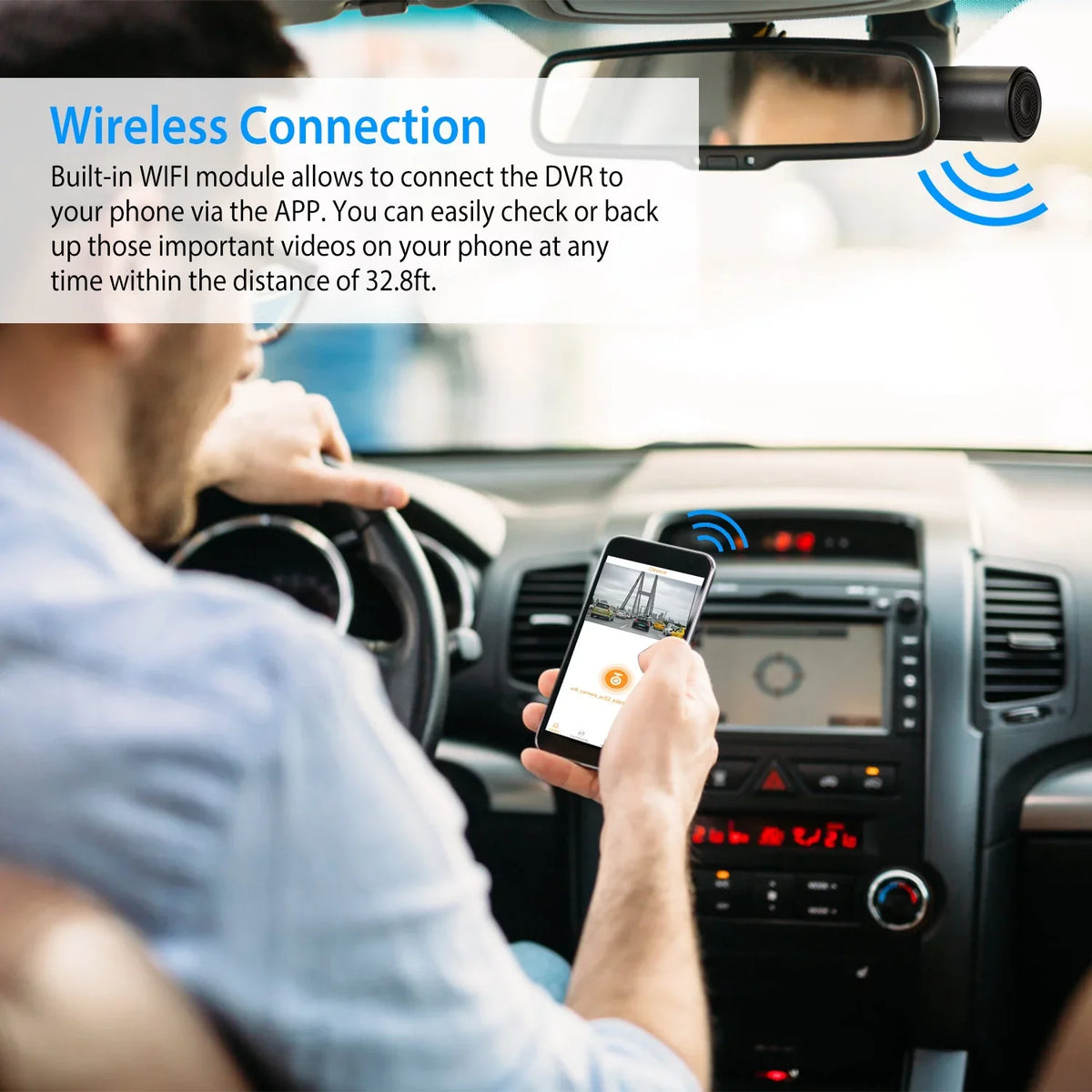 170¡ã Looping WiFi 1080P Lighter iMounTEK HD with Recording Recorder App Cable Car Dash DVR G-sensor Cigarette 11.2ft Camera Cam Wifi