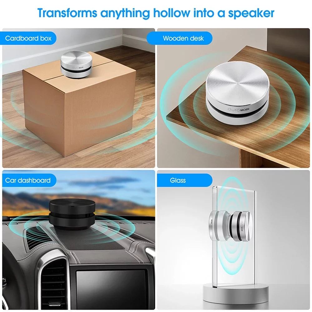 Silver Portable Speaker Sound Bone Wirelessly Loud Built-in BT Dura Mini Mic Stereo 2 MOBI Conduction Packs Sound Speakers Box