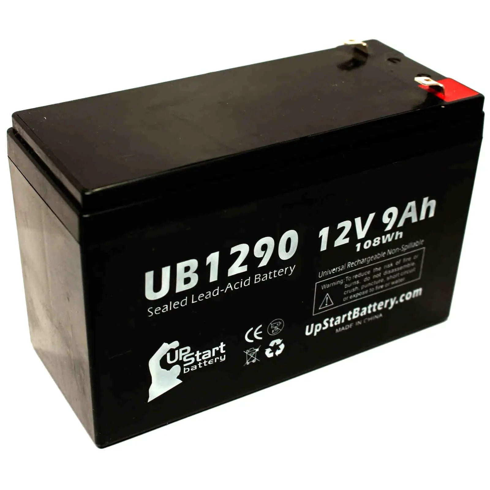 Universal Terminal Lead 9Ah, to UB1290 3x Terminal, Amigo F1 Includes 6 Replacement - Adapters Acid SLA) Sealed F1 (12V, Battery Mobility Battery F2 AGM, - 9000mAh, Pack - TravelMate Compatible