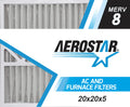 20x20x5, 20x20x5 MERV 8, of Filter, Carrier Box Aerostar 2 Air Replacement Pleated