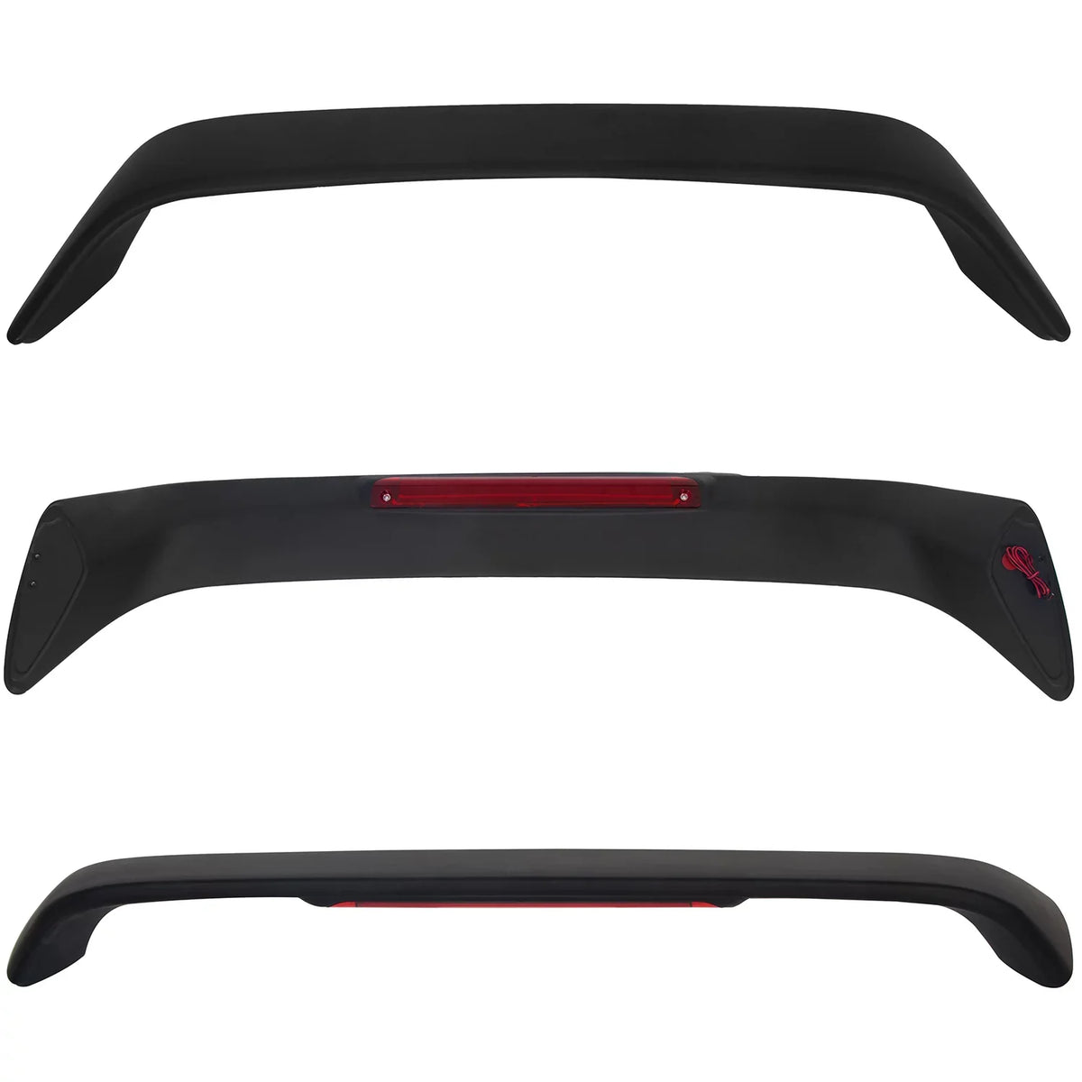 1998 Light with 2DR Brake 1996 Trunk Spoiler Winglet Honda LED Lamp Lid Kojem 1999 Style for 2000 Wing Matte Civic 1997 T-R Rear Black