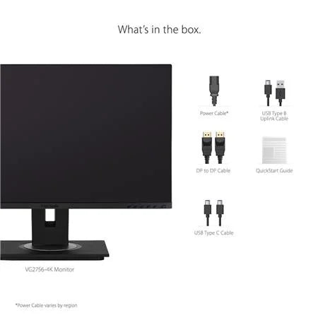 IPS Degree Display 3.2, HDMI, Tilt Ergonomics Monitor Port Office 40 Inch RJ45, ViewSonic C 27 Docking and for Home Integrated 4K USB VG2756-4K and with
