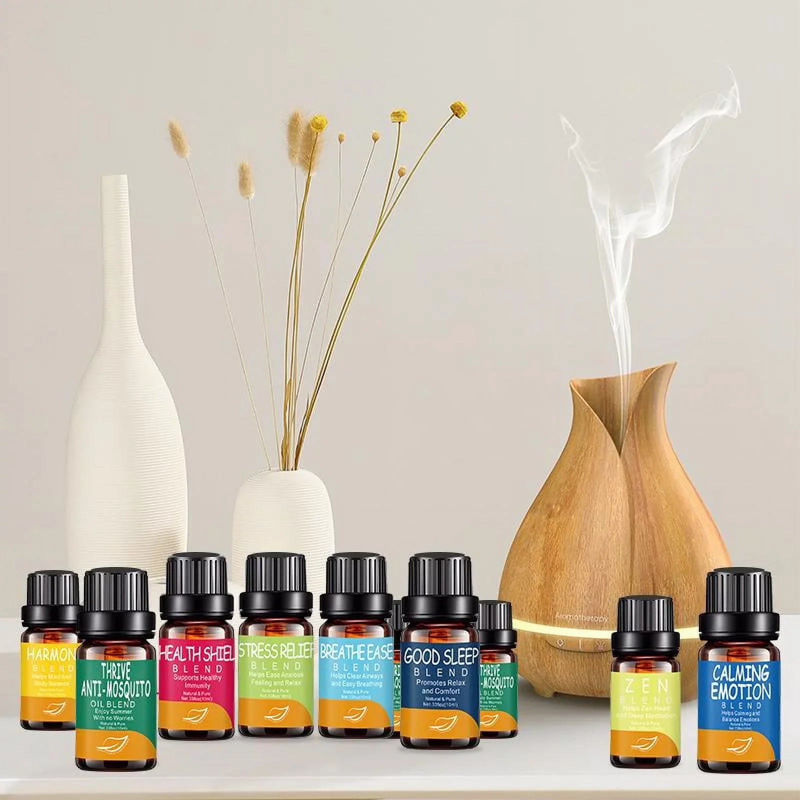 Pure Ease, Oil Calming¡­ Blends-Breathe Health TOP and Premium 12 drdong-Natural Essential Shield,