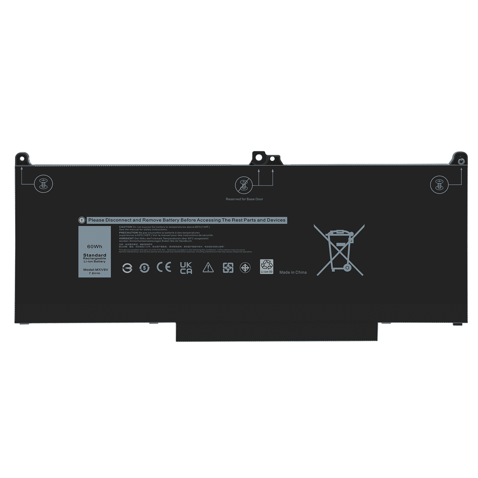 (2-in-1) 7300 60Wh For Dell 5310 Latitude 5300 7400 MXV9V Battery Laptop
