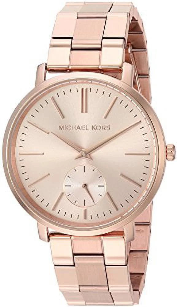 Rose MK3501) Stainless-Steel-Plated Strap, with (Model: Japanese-Quartz Kors 18 Women's Jaryn Watch Gold, Michael