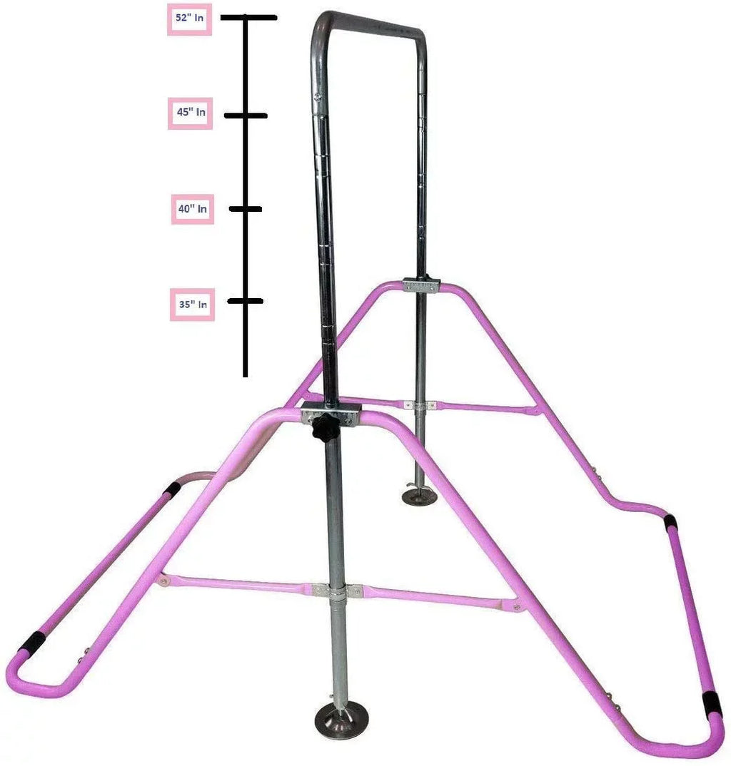 Gymnastics Bar Horizontal Gym Tower Bar, Climbing Bar, Jungle Kip Bar Junior Progymnastics Pink Monkey Training,
